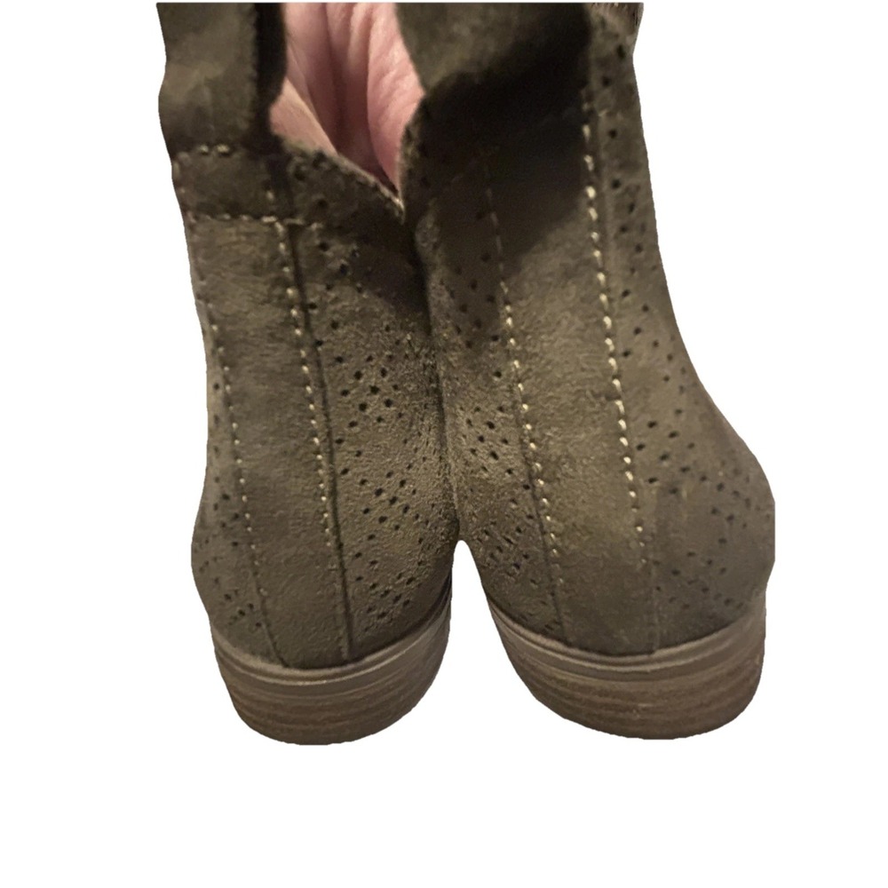 Dr. Scholl's Rate Ankle Boots Women's Size 9 Olive Green Faux Suede - Picture 5 of 6